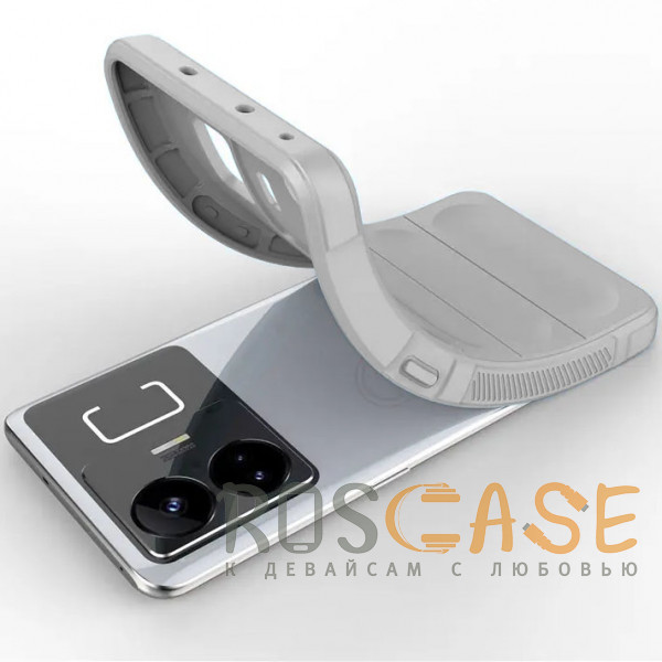Фотография Серый Flex Silicone | Противоударный чехол для Realme GT Neo 5 / GT3 с защитой камеры и микрофиброй