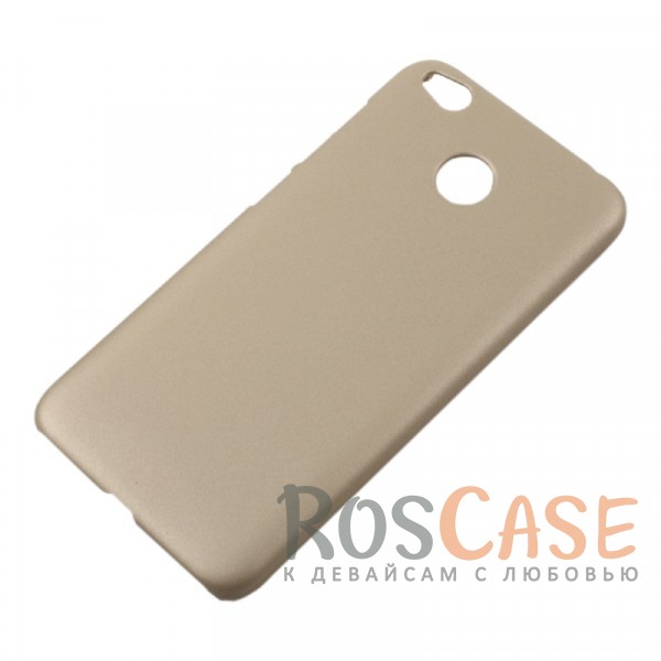 Фото Золотой Матовый пластиковый защитный чехол-накладка с защитой боковых граней для Xiaomi Redmi 4X