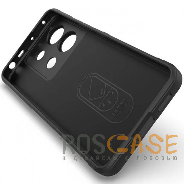 Фото Черный Flex Silicone | Противоударный чехол для Xiaomi Redmi Note 13 Pro 5G / Poco X6 5G с защитой камеры и микрофиброй