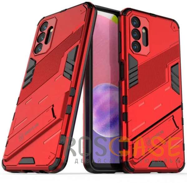 Изображение Красный Megatron | Противоударный чехол-подставка для Samsung Galaxy A13 / A04s с защитой камеры