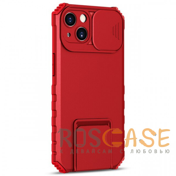 Фото Красный CamShield Holder | Противоударный чехол-подставка для iPhone 14 Plus с защитой камеры