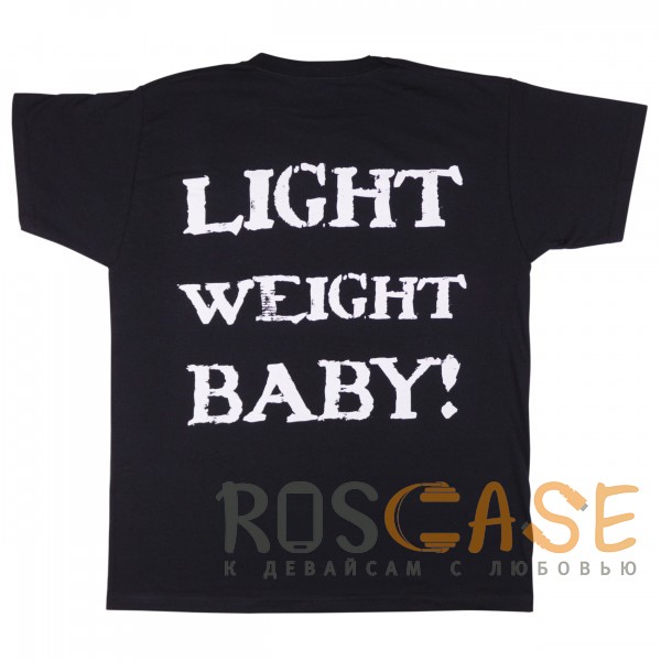 Изображение Muscle Rabbit | Мужская футболка с принтом на спине "Light weight baby"