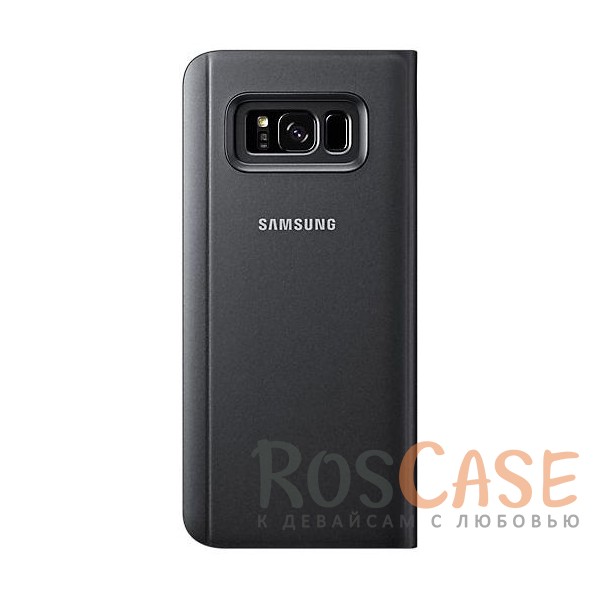 Фотография Черный Оригинальный чехол-книжка Clear View Standing Cover с прозрачной обложкой и интерактивным дисплеем для Samsung G950 Galaxy S8 (реплика)