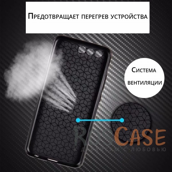 Фото Черный Матовый чехол для Huawei P10 с текстурированной поверхностью под карбон