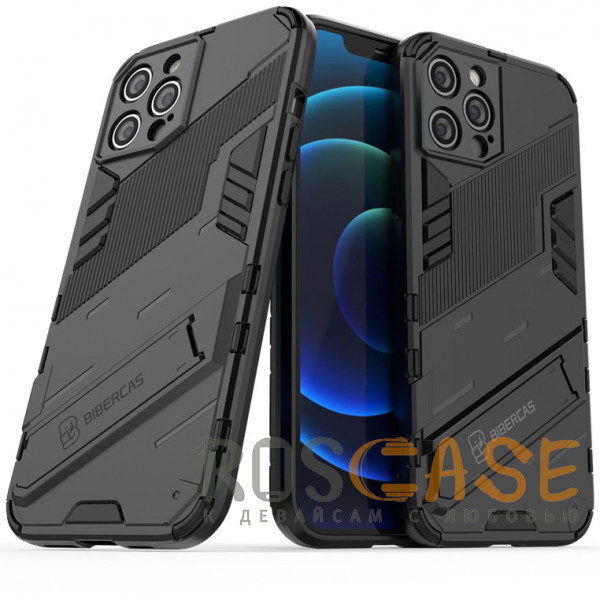 Изображение Черный Megatron | Противоударный чехол-подставка для iPhone 13 Pro Max с защитой камеры