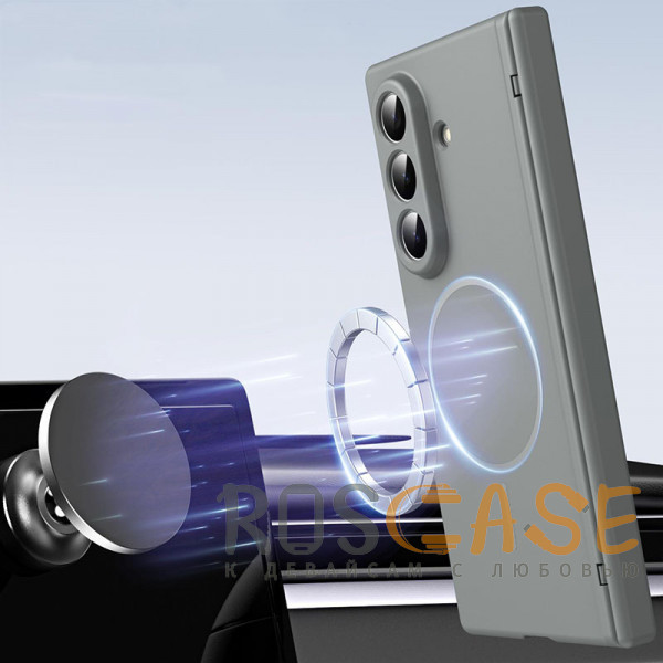 Фото Серый Чехол 3D с Magsafe и внешним стеклом для Samsung Galaxy Z Fold 7