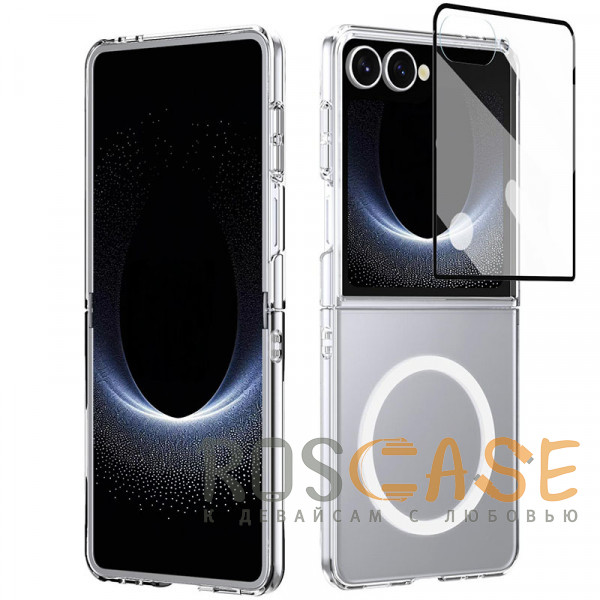 Фото Прозрачный Crystal 3D Magsafe | Прозрачный пластиковый чехол для Samsung Galaxy Z Flip 7