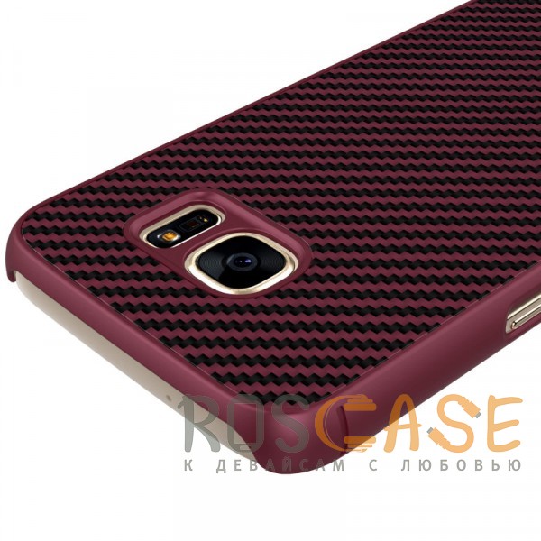 Изображение Красный Nillkin Synthetic Fiber | Карбоновый чехол для Samsung G930F Galaxy S7