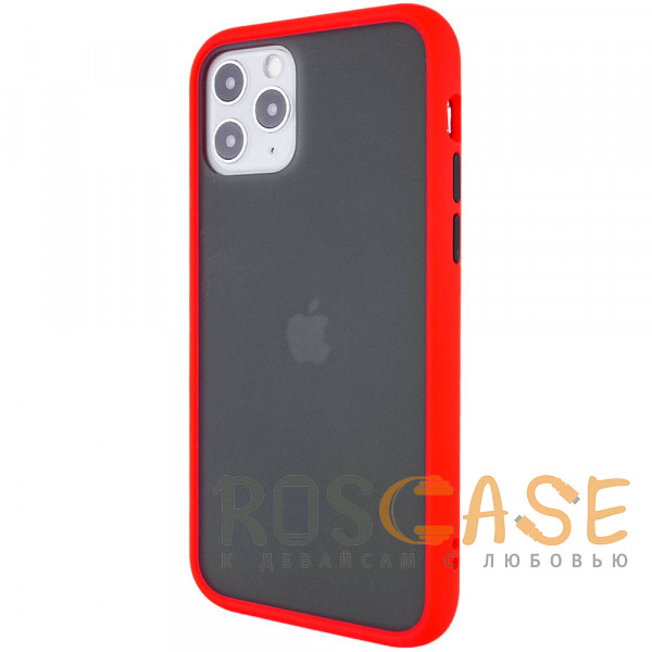 Фото Красный Противоударный матовый полупрозрачный чехол для iPhone 12 Pro Max