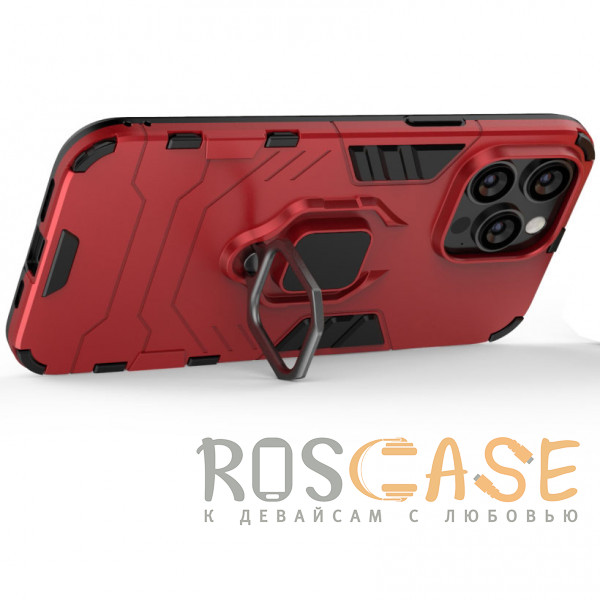 Изображение Красный Transformer Ring | Противоударный чехол под магнитный держатель для iPhone 14 Pro Max