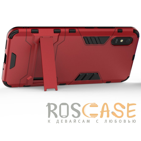 Изображение Красный Transformer | Противоударный чехол-подставка для Xiaomi Redmi 9A с мощной защитой корпуса