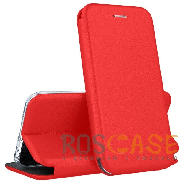 Фото Красный Open Color | Чехол-книжка для Huawei P20 Lite с функцией подставки и магнитом
