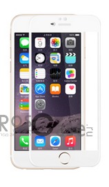 Фотография Белый / White Закаленное защитное стекло ROCK на весь экран с закругленными гранями и олеофобным покрытием "анти-отпечатки" для Apple iPhone 6/6s (4.7")