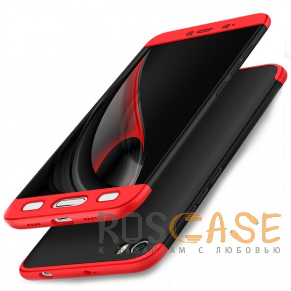 Фотография Черный / Красный GKK LikGus 360° | Двухсторонний чехол для Xiaomi Mi Max 2 с защитными вставками