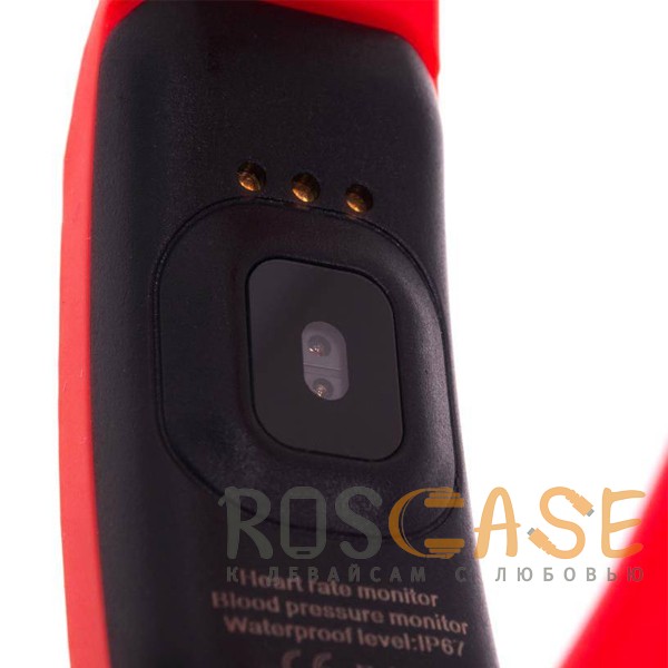 Фотография Красный Фитнес-браслет R1 с измерением давления и пульса