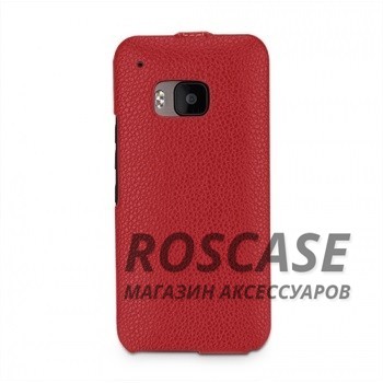 Изображение Красный / Red TETDED натур. кожа | Чехол-флип для HTC One / M9