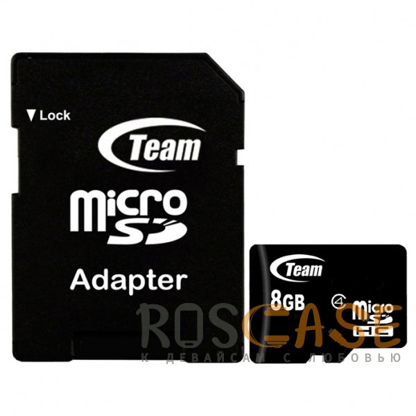 

Team | Карта памяти microSDHC 8 GB Card Class 10 + SD adapter (Черный)