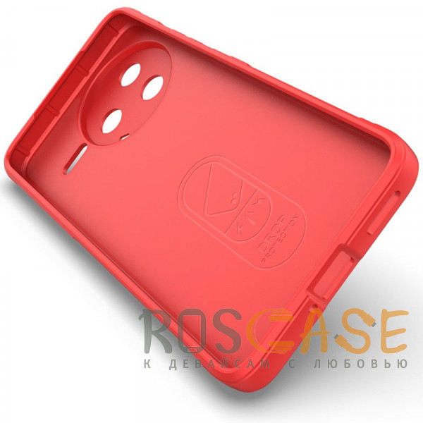 Изображение Красный Flex Silicone | Противоударный чехол для Xiaomi Poco F7 Pro / Redmi K80 с защитой камеры и микрофиброй