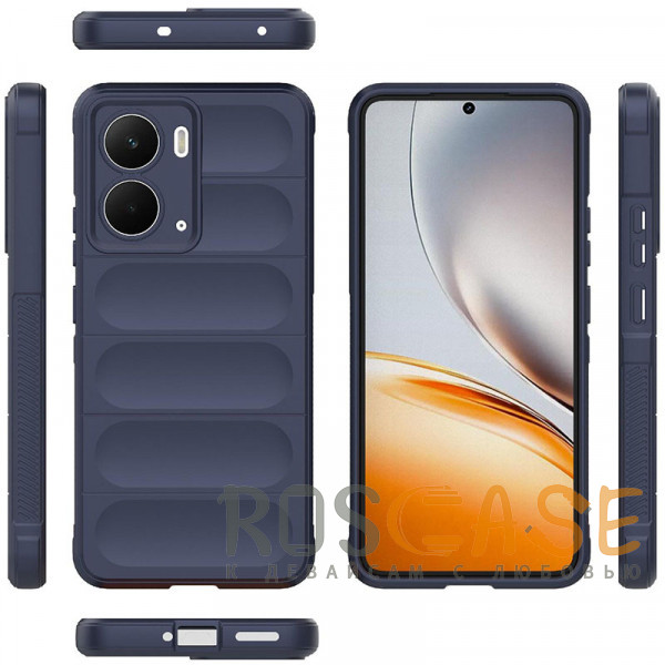 Фото Темно-синий Flex Silicone | Противоударный чехол для Realme P3 5G / Neo 7X с защитой камеры и микрофиброй