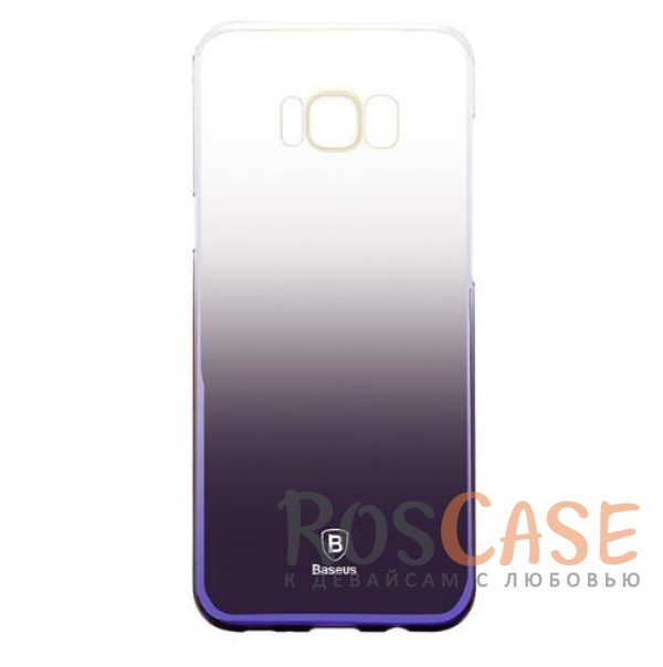 Фото Фиолетовый Блестящая прозрачная накладка Baseus Glaze Ultrathin из тонкого пластика с бензиновым отливом и градиентной расцветкой для Samsung G955 Galaxy S8 Plus