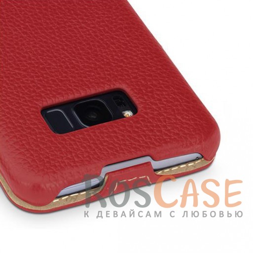 Изображение Красный / Red TETDED натур. кожа | Чехол-флип для Samsung G955 Galaxy S8 Plus
