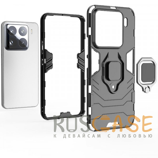 Фото Черный Transformer Ring | Противоударный чехол под магнитный держатель для Xiaomi Mi 15 Pro