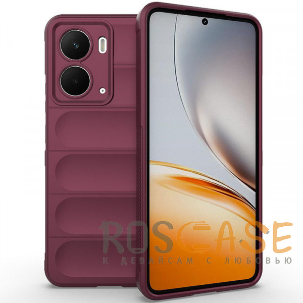 Фото Бордовый Flex Silicone | Противоударный чехол для Realme P3 5G / Neo 7X с защитой камеры и микрофиброй