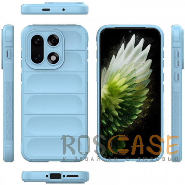 Фото Голубой Flex Silicone | Противоударный чехол для OnePlus 15 5G с защитой камеры и микрофиброй