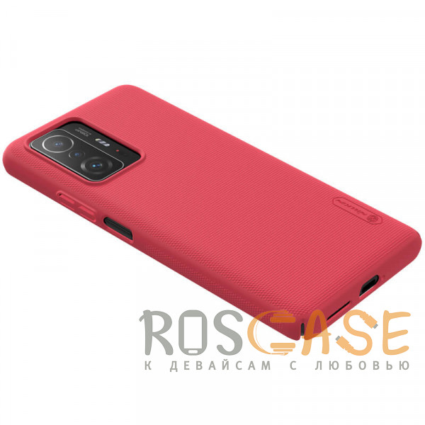 Изображение Красный Nillkin Super Frosted Shield | Матовый пластиковый чехол для Xiaomi Mi 11T / Mi11T Pro