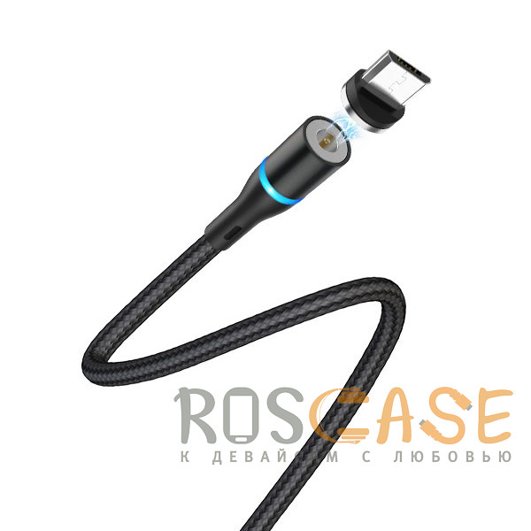 Фотография Черный Borofone BU16 | Магнитный USB кабель Micro-USB для зарядки телефона 2.4A 1.2 метра