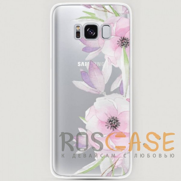 Фото Нежные анемоны RosCase | Силиконовый чехол для Samsung G950 Galaxy S8
