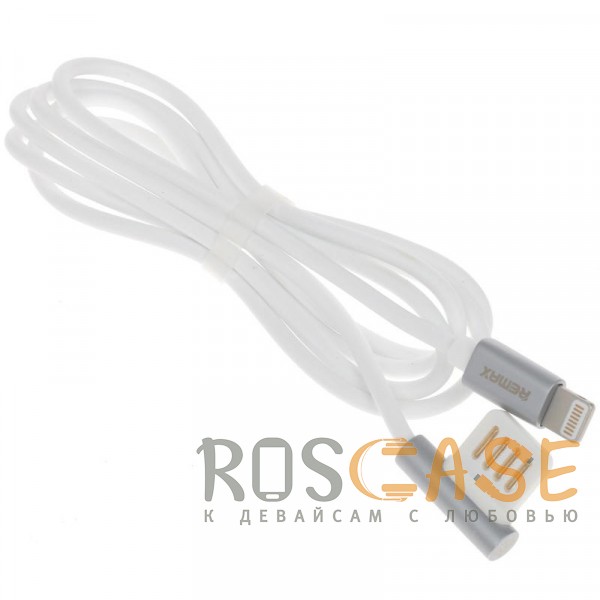 Фотография Серебряный Remax Emperor | Дата кабель USB to Lightning с угловым штекером USB (100 см)