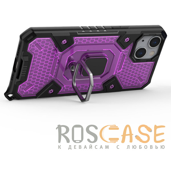 Изображение Красный Honeycomb Armor | Противоударный чехол с защитой камеры и кольцом для iPhone 13 Mini