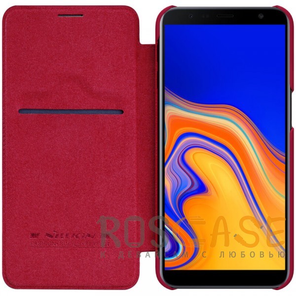 Изображение Красный Nillkin Qin | Чехол-книжка из Premium экокожи для Samsung Galaxy J6 Plus (2018)