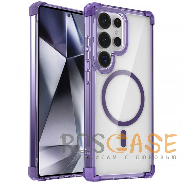 Фото Фиолетовый Nature Magnetic | Прозрачный противоударный чехол с поддержкой MagSafe для Samsung Galaxy S26 Ultra