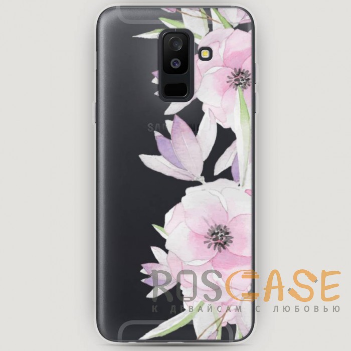 Фото RosCase | Силиконовый чехол Нежные анемоны на Samsung Galaxy A6 Plus (2018)