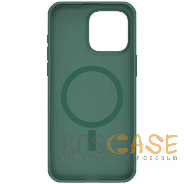 Фото Зеленый Nillkin Super Frosted Shield Magnetic | Пластиковый чехол с поддержкой магнитной зарядки Magsafe для iPhone 15 Pro Max