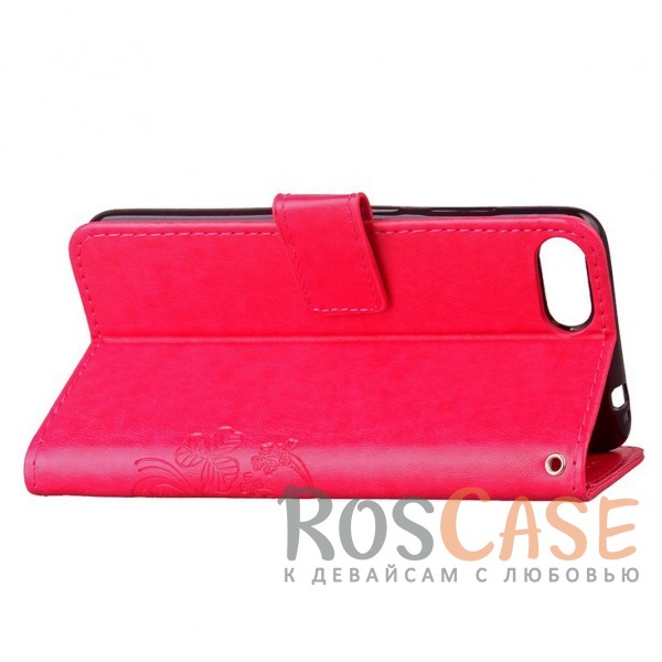 Фотография Розовый Чехол-книжка с узорами на магнитной застёжке для Asus Zenfone 4 Max (ZC554KL)