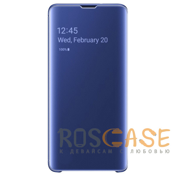 Фото Синий Чехол-книжка RosCase с дизайном Clear View для Huawei Honor 8X