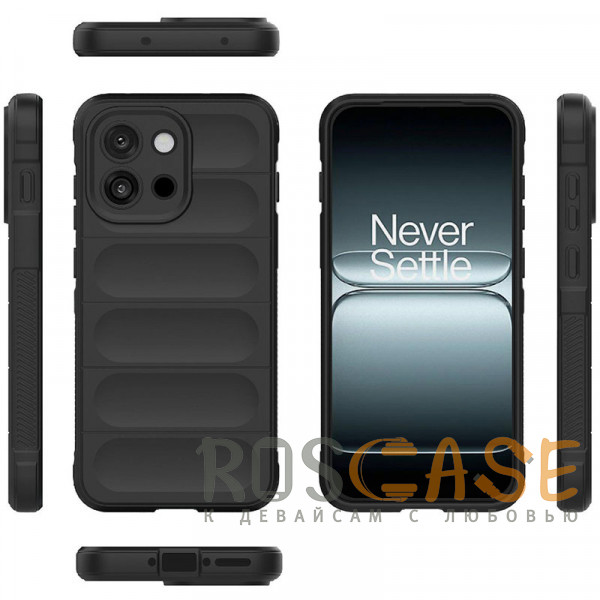 Фото Черный Flex Silicone | Противоударный чехол для OnePlus 13T / 13S с защитой камеры и микрофиброй