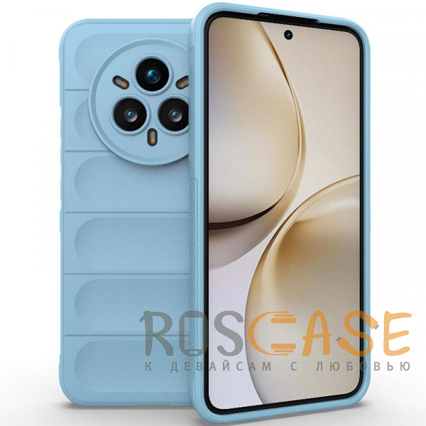 Фото Голубой Flex Silicone | Противоударный чехол для Realme 14 Pro Plus 5G с защитой камеры и микрофиброй