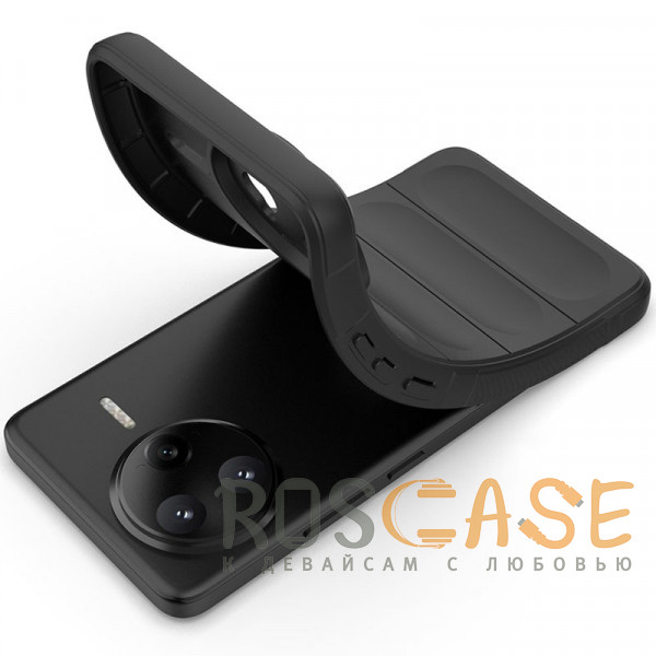 Фотография Черный Flex Silicone | Противоударный чехол для Xiaomi Poco F7 Ultra / Redmi K80 Pro с защитой камеры и микрофиброй