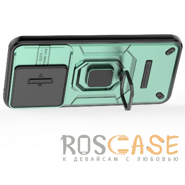 Фотография Зеленый Transformer Ring Holder | Противоударный чехол с кольцом и шторкой камеры для Xiaomi Mi 15T