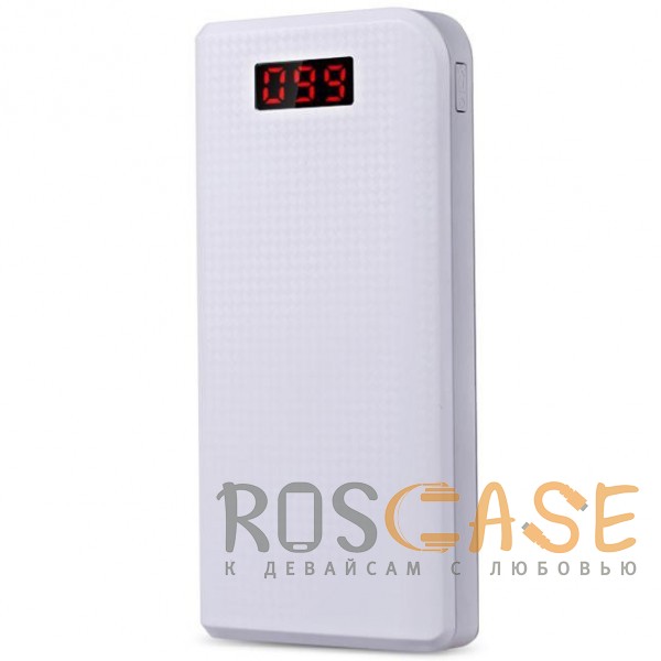 Фото Белый Remax PPL-14 | Портативное зарядное устройство Power Bank с фонариком на 2 USB (30000 mAh)