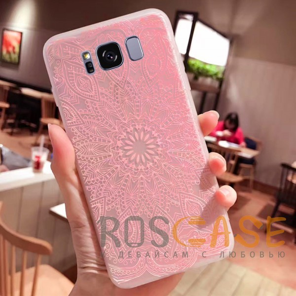 Фото Узор Розовый Силиконовый матовый чехол с принтом для Samsung G955 Galaxy S8 Plus