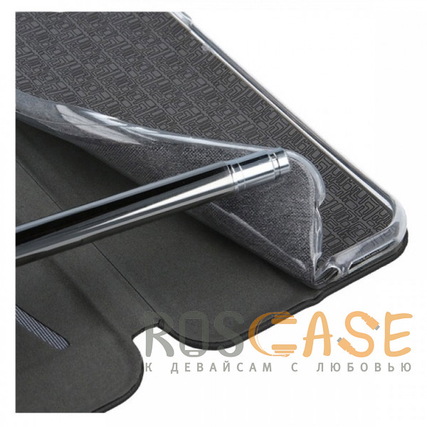 Изображение Черный Open Color | Кожаный чехол-книжка для iPhone 12 Pro Max с функцией подставки и магнитом