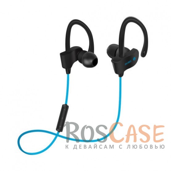 Фото Синий Bluetooth наушники с заушинами и гарнитурой StyleSport