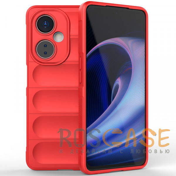 Фото Красный Flex Silicone Противоударный чехол для OnePlus Nord CE 3 Lite с защитой камеры и микрофиброй