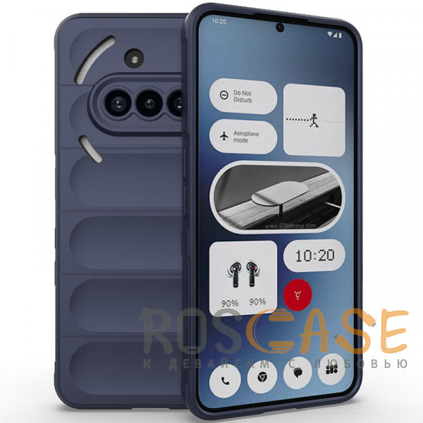 Фото Темно-синий Flex Silicone | Противоударный чехол для Nothing Phone 3a с защитой камеры и микрофиброй