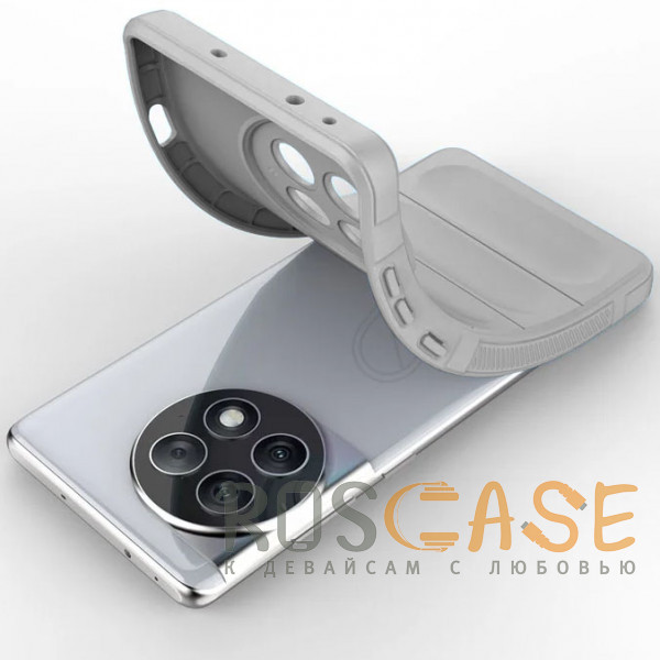 Фотография Серый Flex Silicone | Противоударный чехол для OnePlus Ace 2 Pro с защитой камеры и микрофиброй